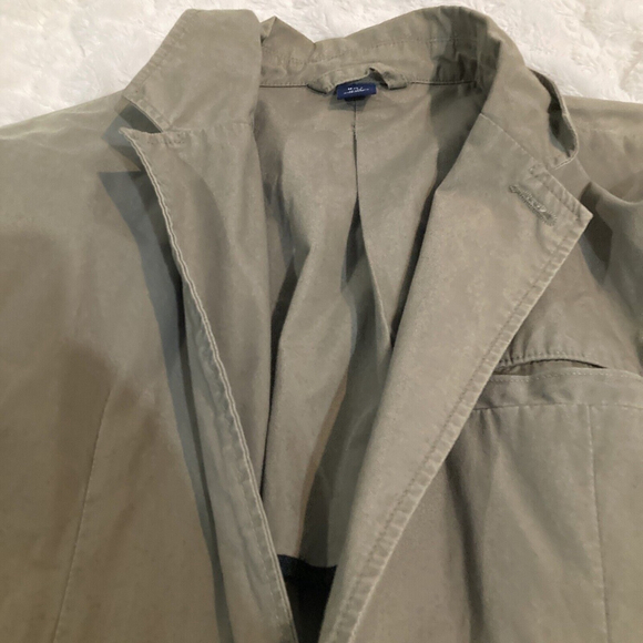 Gap Light Brown Beige Overcoat Dress Coat Casual Formal Mens XL 100% Cotton Suit - Picture 3 of 15